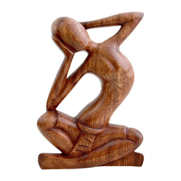 Alternate image for Thought and Meditation Wood Sculpture How Do I Look