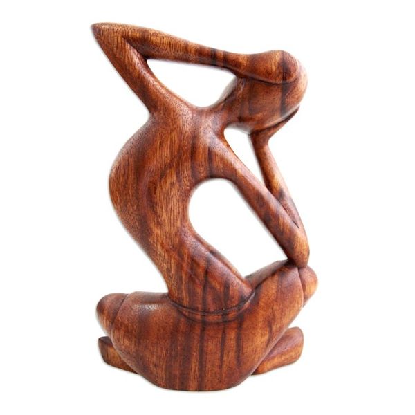 Alternate image for Thought and Meditation Wood Sculpture How Do I Look