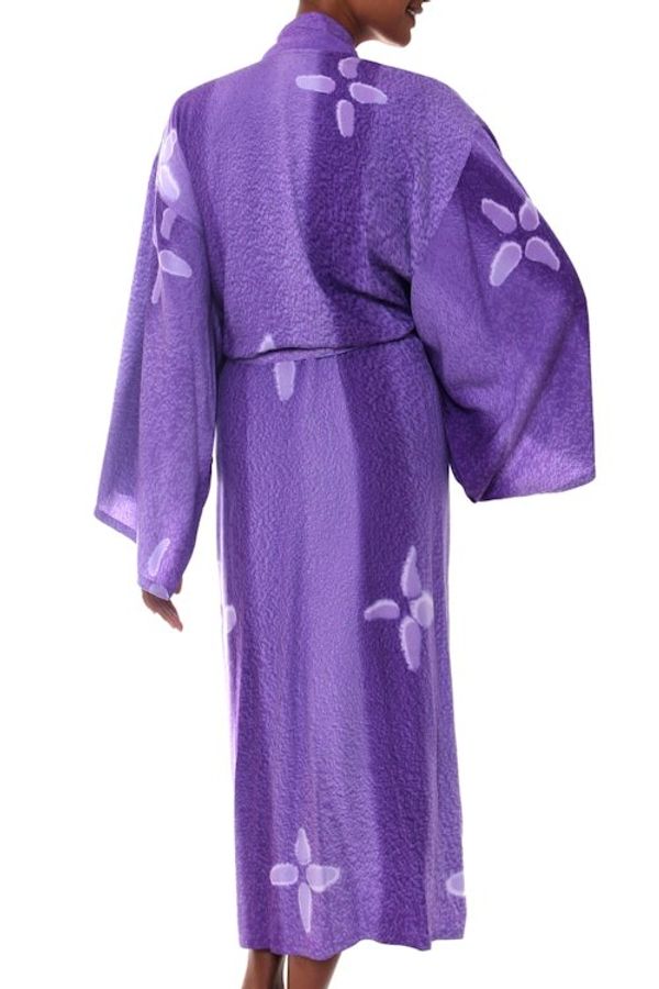 Alternate image for Womens Handcrafted Batik Robe Kissed by Violet