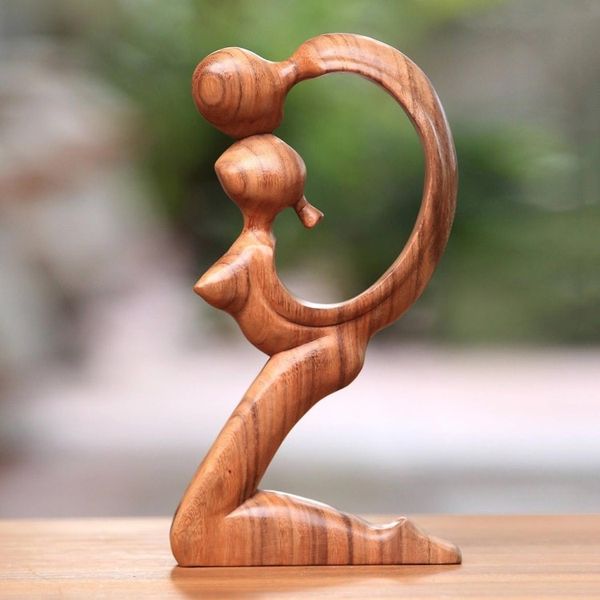 Alternate image for Romantic Wood Sculpture So in Love