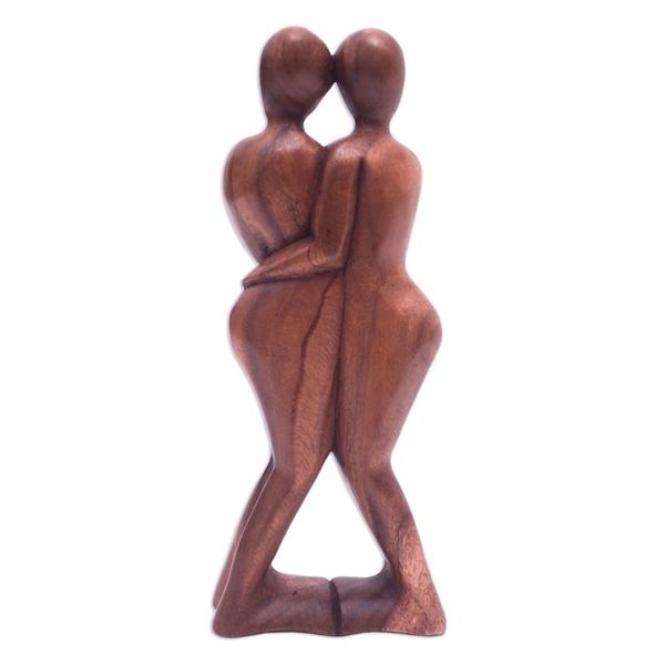 Alternate image for Suar Wood Sculpture Happy Family