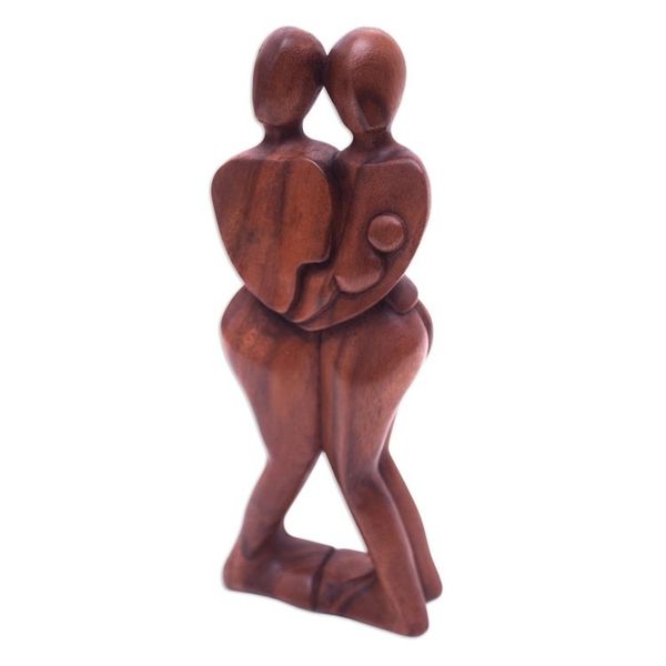 Alternate image for Suar Wood Sculpture Happy Family