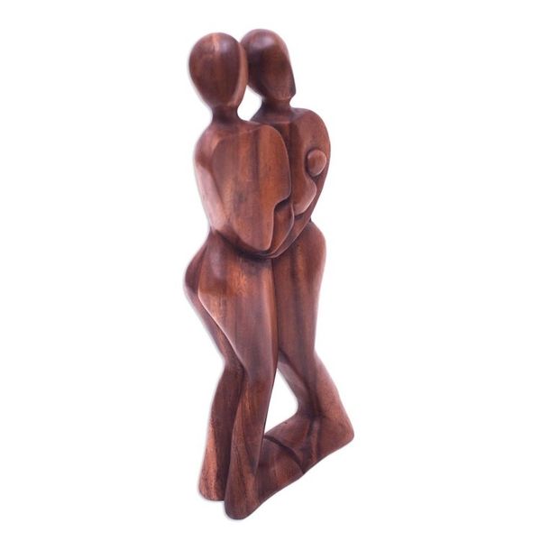 Alternate image for Suar Wood Sculpture Happy Family