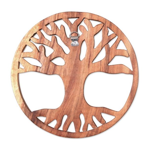 Alternate image for Modern Balinese Relief Panel Tree Theme Wall Sculpture Living Tree