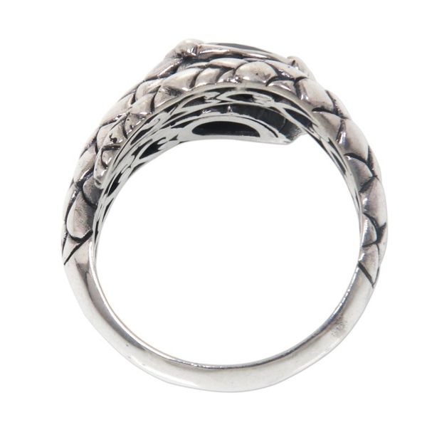 Alternate image for Amethyst and Sterling Silver Cocktail Ring with Snake Motif Snake Tail