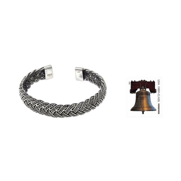 Alternate image for Balinese Braided Sterling Silver Cuff Bracelet In Braids