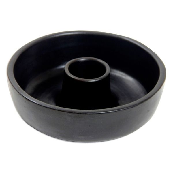 Alternate image for Black Terracotta Canape Dish from Indonesia Rinjani Black