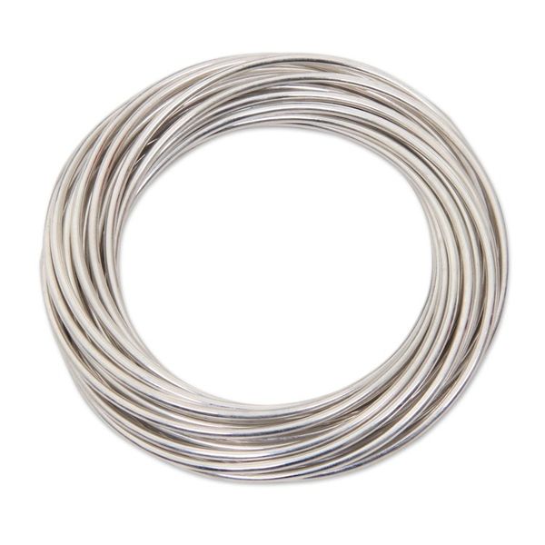 Alternate image for Modern Artisan Crafted Sterling Silver Bangle United in Strength