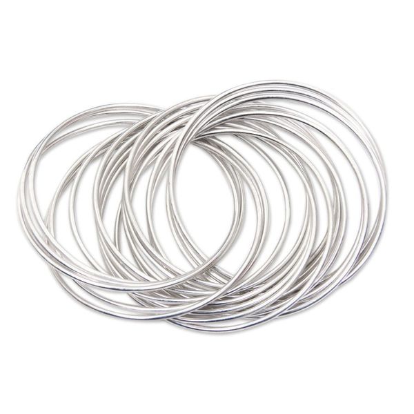 Alternate image for Modern Artisan Crafted Sterling Silver Bangle United in Strength