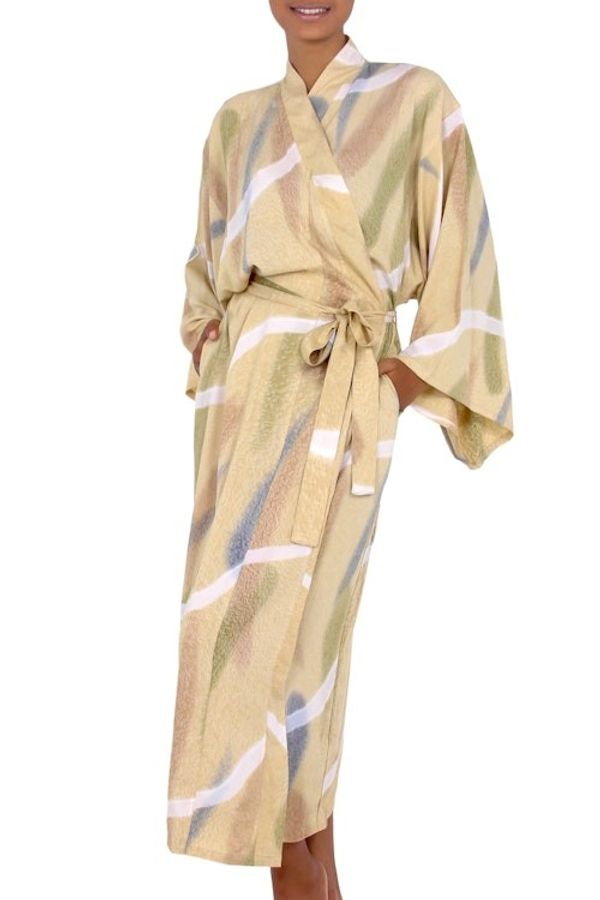 Alternate image for Womens Batik Patterned Robe Sweet Nuance