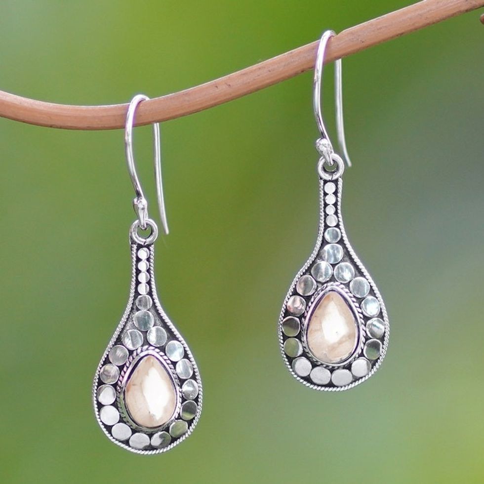 Fair Trade Earrings with Gold Accents 'Dragon's Nest'