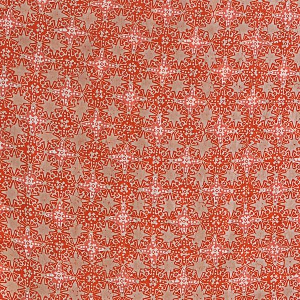 Alternate image for Silk Shawl with Tangerine Truntum Motifs from Indonesia Truntum Star