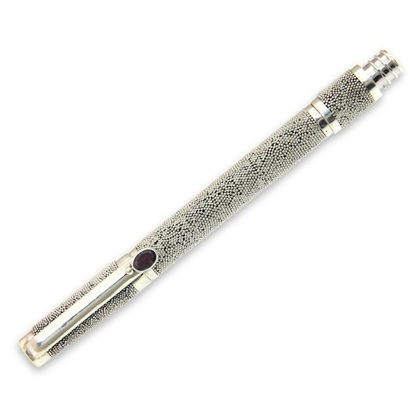 Alternate image for Handmade Sterling Silver 925 and Garnet Ballpoint Pen Sand and Sea