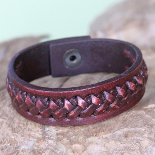 Alternate image for Leather bracelet Red Kingdom Warrior
