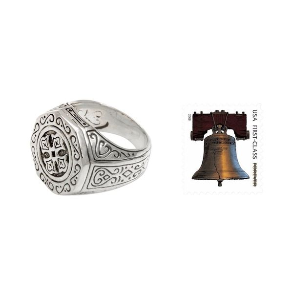 Alternate image for Sterling Silver Signet Ring for Women Lost Temple