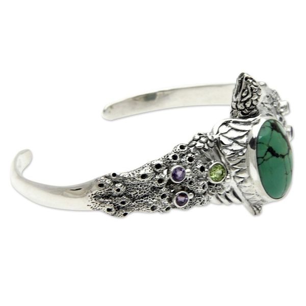Alternate image for Balinese Turtle Cuff Bracelet Turquoise Turtle