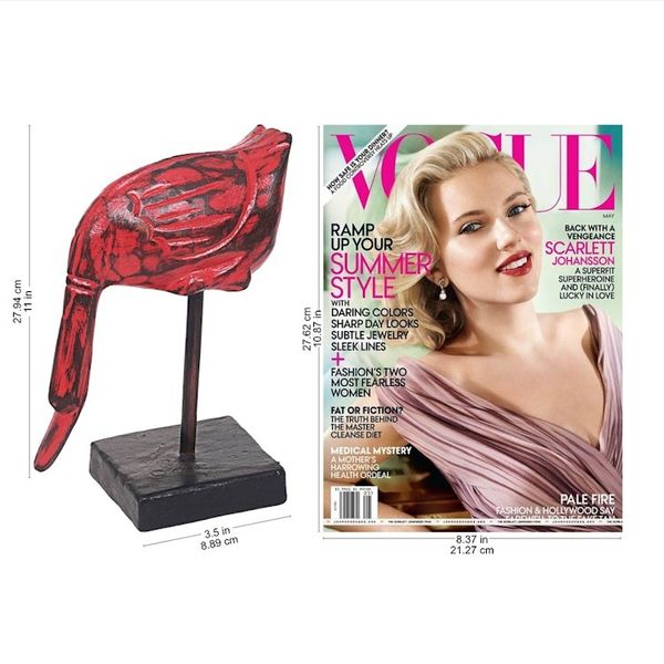 Alternate image for Hand Carved Wood Sculpture of a Red Duck from Indonesia Red Duck