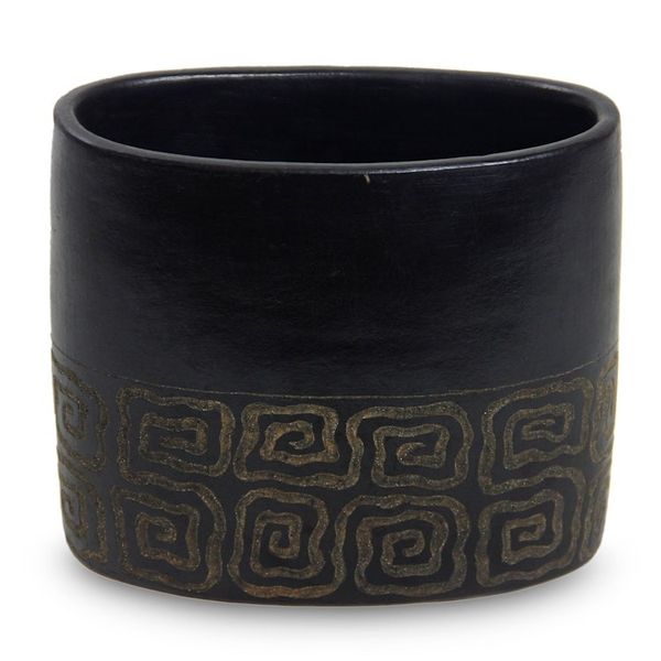 Alternate image for Black Terracotta Decorative Vase from Java Dream Mist