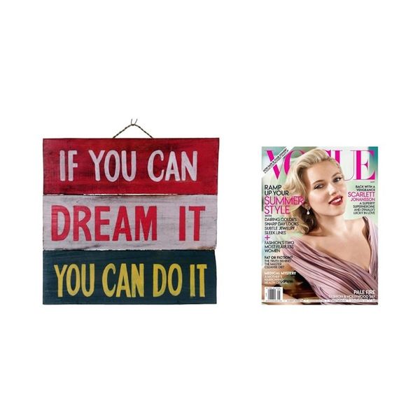 Alternate image for Painted Wood Decorative Wall Sign from Indonesia If You Can Dream It