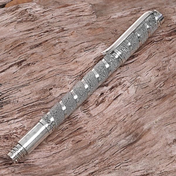 Alternate image for Hand Made Sterling Silver Ballpoint Pen from Indonesia Twirling Coral