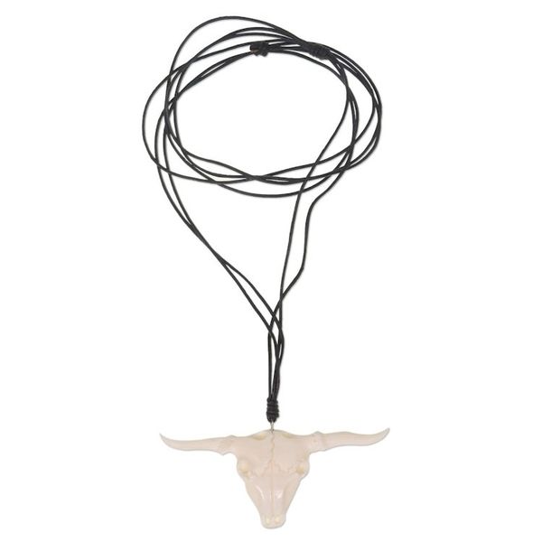 Alternate image for Artisan Crafted Unisex Longhorn Theme Pendant Necklace Desert Longhorn
