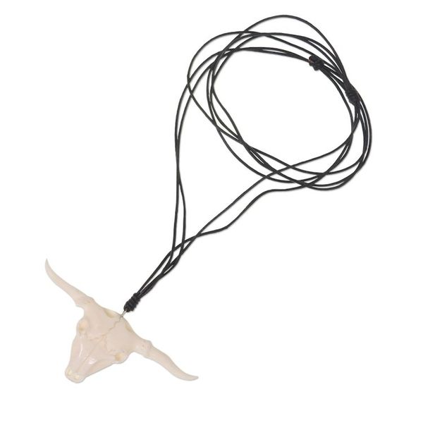 Alternate image for Artisan Crafted Unisex Longhorn Theme Pendant Necklace Desert Longhorn