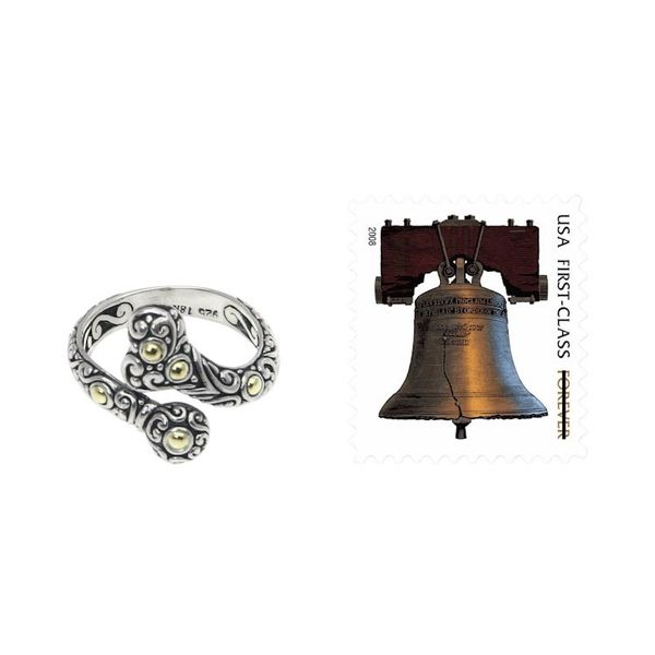 Alternate image for Gold accent wrap ring Heartfelt Embrace