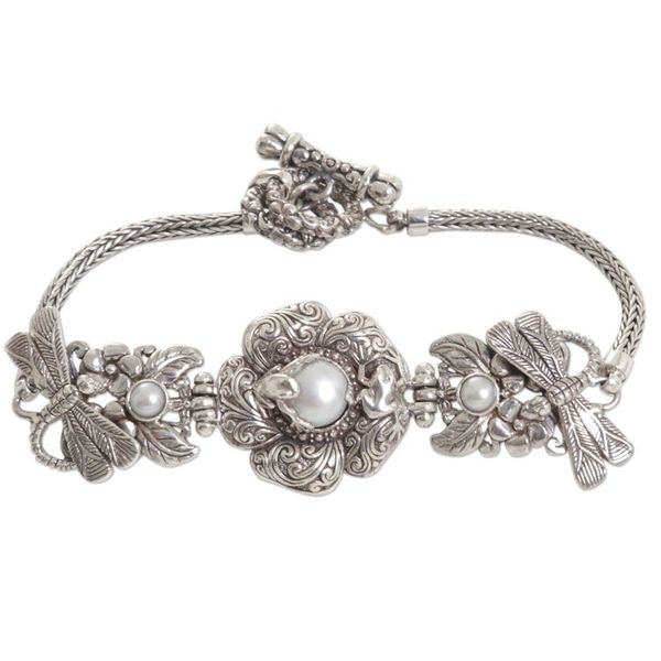 Alternate image for Cultured Pearl Sterling Silver Bracelet Handmade Indonesia Energy of Life