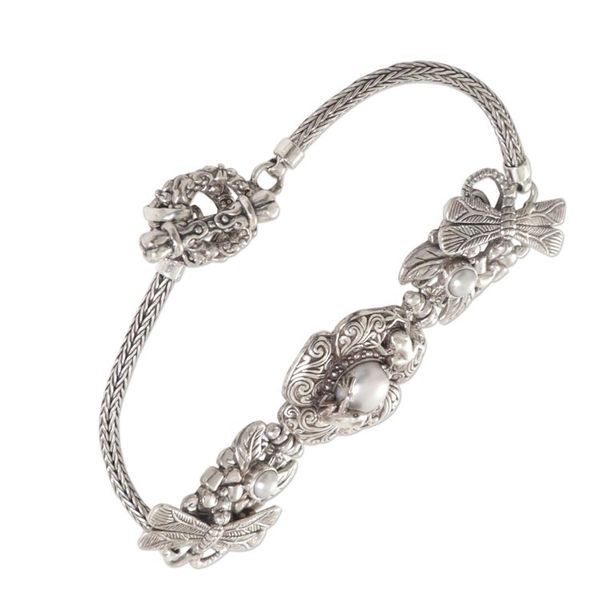 Alternate image for Cultured Pearl Sterling Silver Bracelet Handmade Indonesia Energy of Life