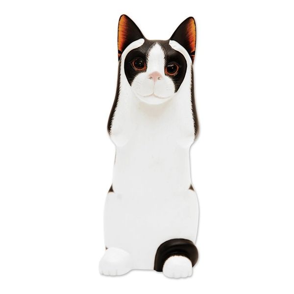 Alternate image for Albesia Wood Sculpture Hear No Evil Spotted Cat