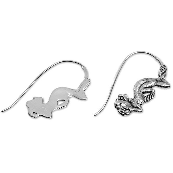 Alternate image for Sterling Silver Monkey Drop Earrings from Indonesia Reposing Monkey