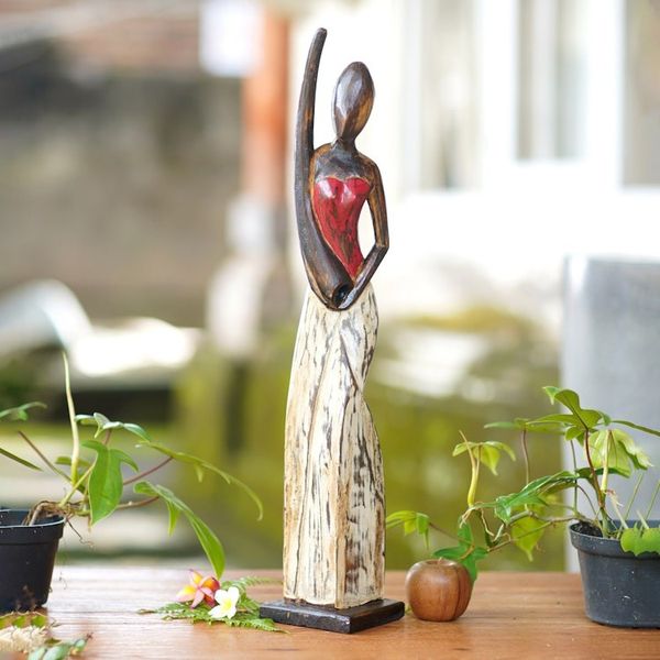 Alternate image for Handcrafted Artisan Sculpture of Woman with Didgeridoo Didgeridoo Lady