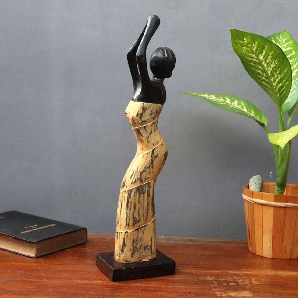 Woman in Prayer Sculpture Bali 'Prayer'