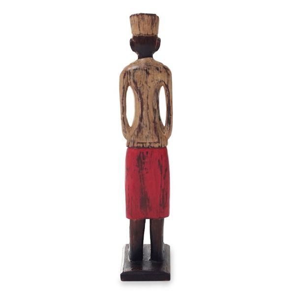 Alternate image for Hand Carved Wood Indonesian Male Figurine from Bali Demang II