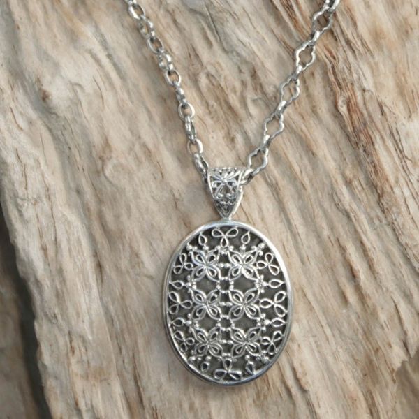 Alternate image for Sterling silver pendant necklace Jasmine at Night