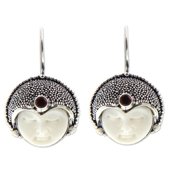 Alternate image for Garnet drop earrings Royal Lady