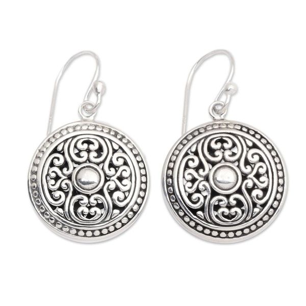 Alternate image for Handcrafted Sterling Silver Dangle Earrings from Bali Perfect Alignment