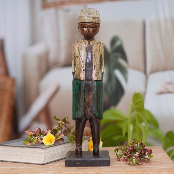 Alternate image for Indonesian Colonial Style Wood Sculpture Regional Chief