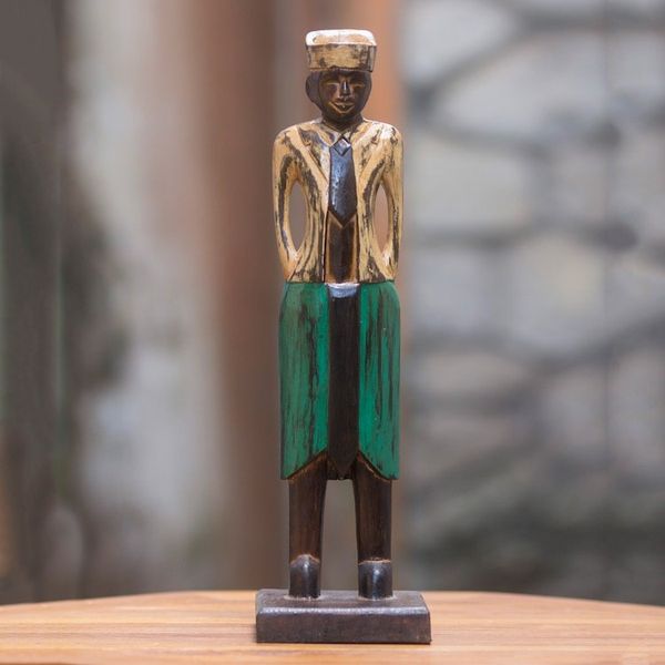 Alternate image for Indonesian Colonial Style Wood Sculpture Regional Chief