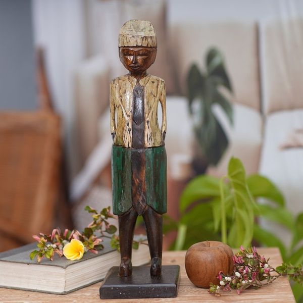 Alternate image for Indonesian Colonial Style Wood Sculpture Regional Chief
