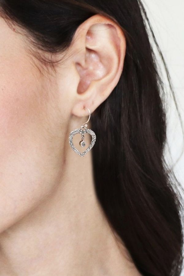 Alternate image for Handmade Blue Topaz and Sterling Silver Dangle Earrings Steal My Heart