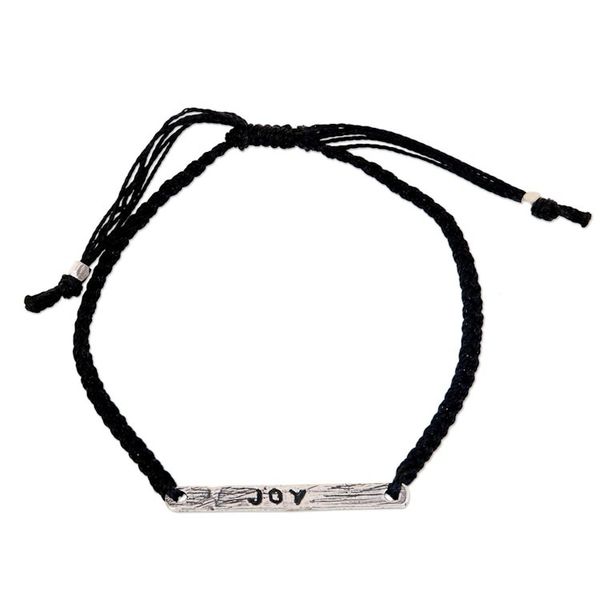 Alternate image for Joy Inspirational Jewelry Bracelet with 925 Silver Joy in Black