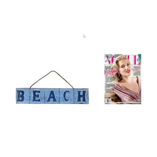 Alternate image for Hand Carved Beach Wood Sign Agel Grass from Indonesia Beach in Sky Blue