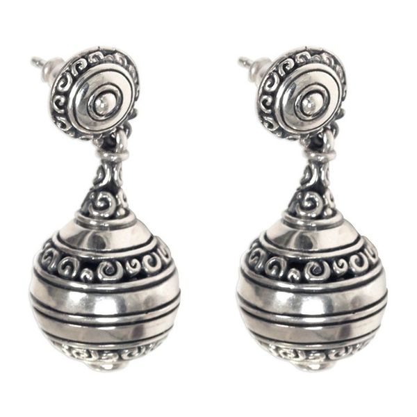 Alternate image for Artisan Crafted Sterling Silver Dangle Earrings from Bali Kendi