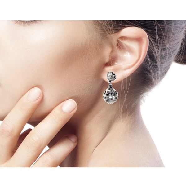 Alternate image for Artisan Crafted Sterling Silver Dangle Earrings from Bali Kendi