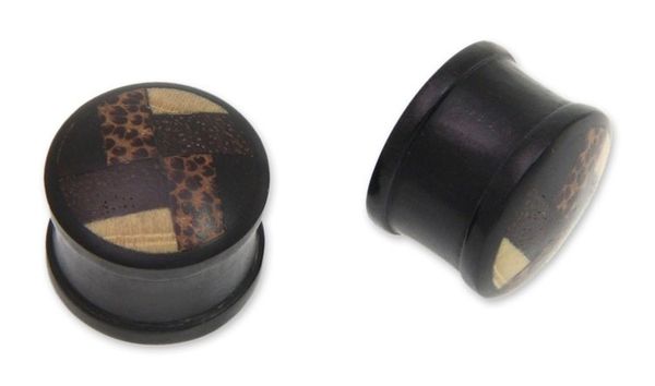 Alternate image for Wood and horn ear plugs Earth Textures