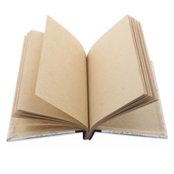 Alternate image for 50-page Journal with Natural Fiber Cover and Rice Paper The Path Is Blue