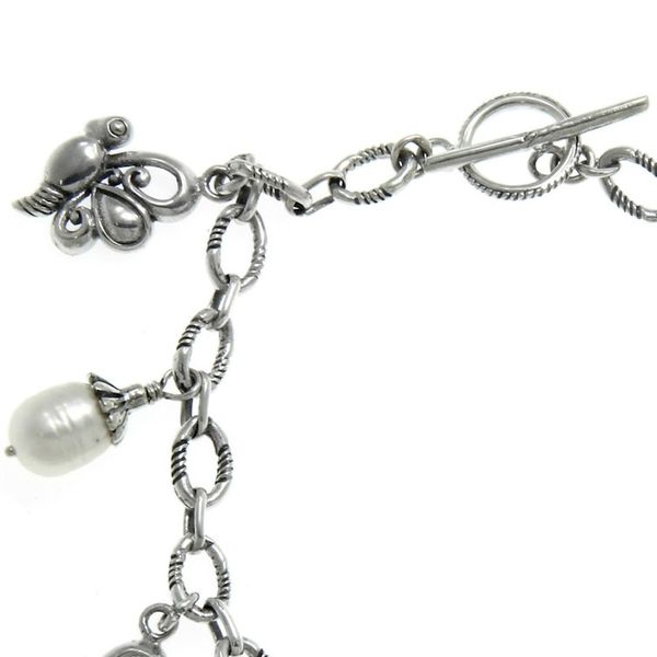 Alternate image for Cultured pearl charm bracelet Baby Butterfly