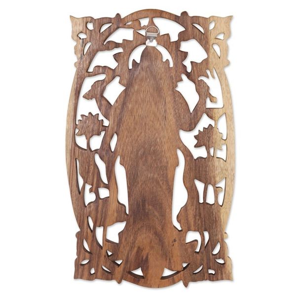 Alternate image for Suar Wood Hand Carved Relief Wall Panel of Ganesha Ganesha Standing