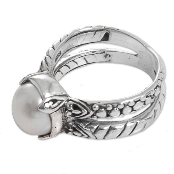 Alternate image for Cultured Freshwater Pearl and Sterling Silver Cocktail Ring Romancing the moon